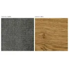 Moderne woonkamerstoel in verschillende stoffen met houten kuip - Wolter Viadurini