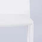 Moderne woonkamerstoel van ecoleer en metaal, gemaakt in Italië - Reka Viadurini