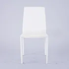 Moderne woonkamerstoel van ecoleer en metaal, gemaakt in Italië - Reka Viadurini