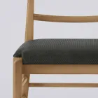 Moderne woonkamerstoel van stof en massief hout Made in Italy - Wilma Viadurini