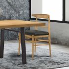 Moderne woonkamerstoel van stof en massief hout Made in Italy - Wilma Viadurini