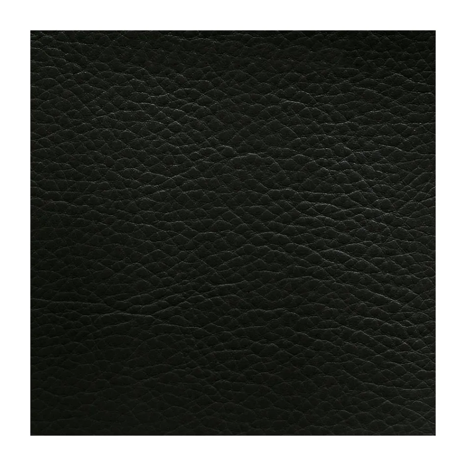 Moderne woonkamerstoel van ecoleer en metaal, gemaakt in Italië - Michaela Viadurini