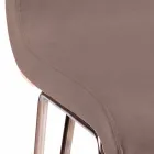 Moderne stoel in leer of kunstleer voor eetkamer of Maha-keuken Viadurini