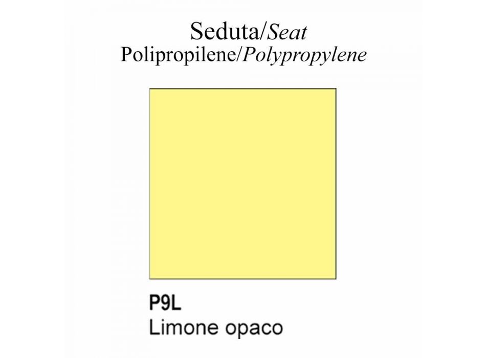 Moderne stoel in polypropyleen en metaal Made in Italy, 2 stuks - Connubia Tuka Viadurini