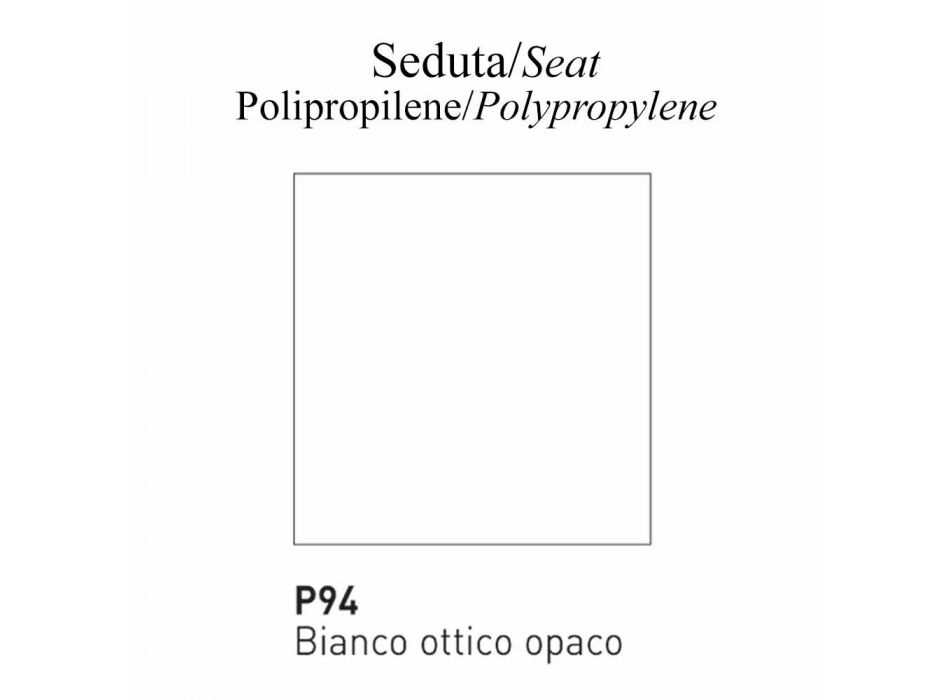 Moderne stoel in gerecycled polypropyleen Made in Italy, 2 stuks - Connubia Tuka Viadurini