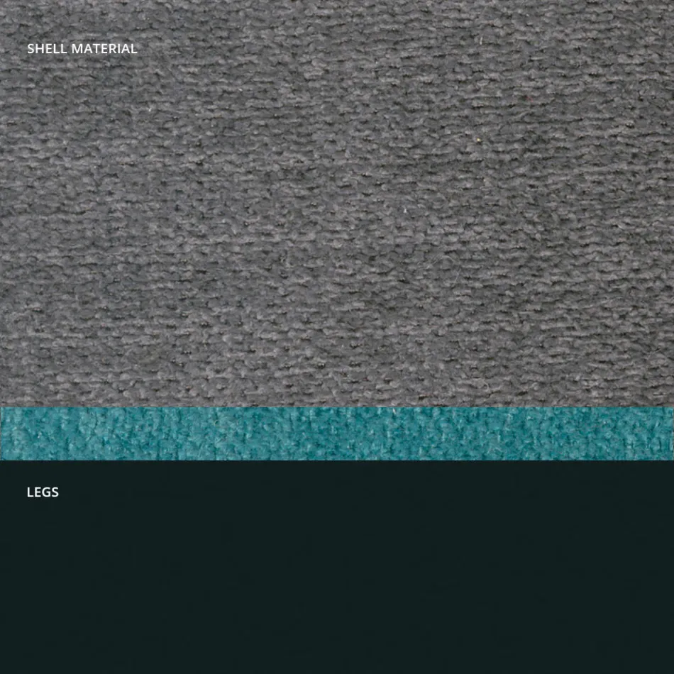 Moderne stoel in stof en driehoekige poten gemaakt in Italië, Oriella Viadurini