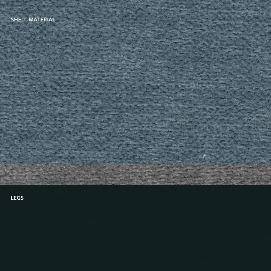 Moderne stoel in stof en driehoekige poten gemaakt in Italië, Oriella Viadurini