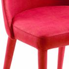 Moderne stoel voor eetkamer in rode Tecnofibra Almira Viadurini