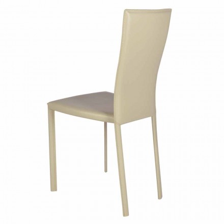 Modern design living stoel bekleed met leer / leer gemaakt in Ghada Italië Viadurini
