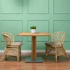 Stoel voor de tuin in natuurlijk rotan met kussen inbegrepen - Torvi Viadurini