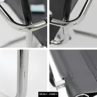 Vergader- of conferentiestoel in zwart leer en metaal – Cirillo1/2 Viadurini