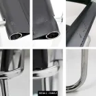 Vergader- of conferentiestoel in zwart leer en metaal – Cirillo1/2 Viadurini