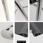 Vergader- of conferentiestoel in zwart leer en metaal – Cirillo3/4 Viadurini