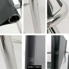 Vergader- of conferentiestoel in zwart leer en metaal – Cirillo3/4 Viadurini