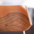 Handgemaakte eetkamerstoel van hout en staal Made in Italy - Valencia Viadurini