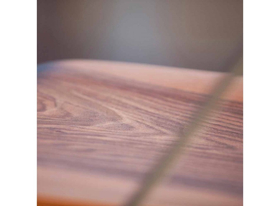 Handgemaakte eetkamerstoel van hout en staal Made in Italy - Valencia Viadurini