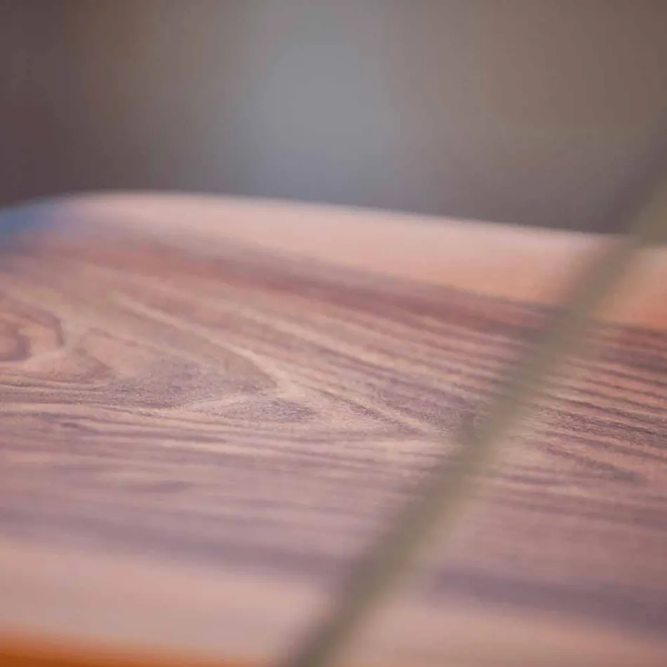 Handgemaakte eetkamerstoel van hout en staal Made in Italy - Valencia Viadurini