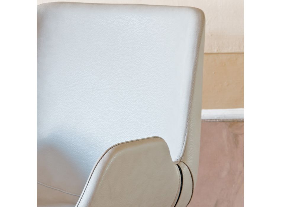 Eetkamerstoel met modern design in leer Made in Italy - Simba Viadurini