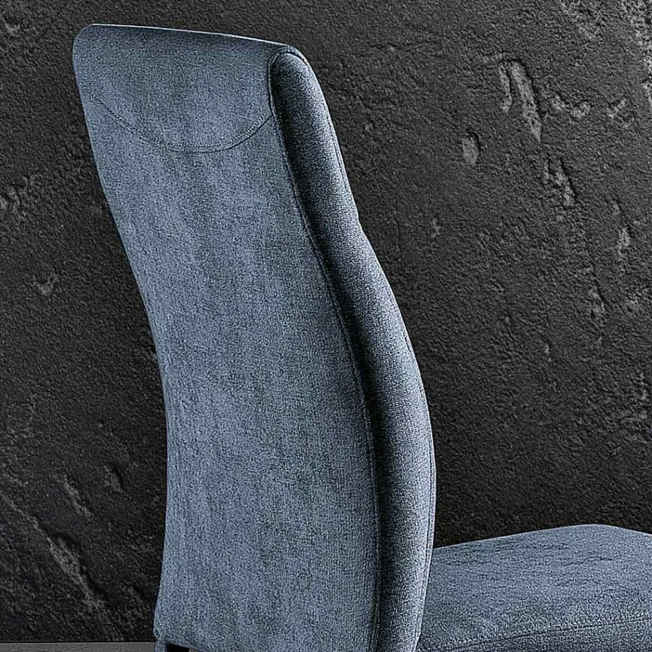 Design eetkamerstoel in stof gemaakt in Italië, Luigina Viadurini