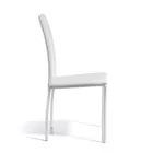 Design eetkamerstoel bekleed met leer, gemaakt in Italië - Sissy Viadurini