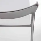 Stapelbare eetkamerstoel in gekleurd polypropyleen, 4 stuks - Abelia Viadurini