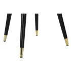 Eetkamerstoel in hout met zitting bedekt met stof - Latina Viadurini