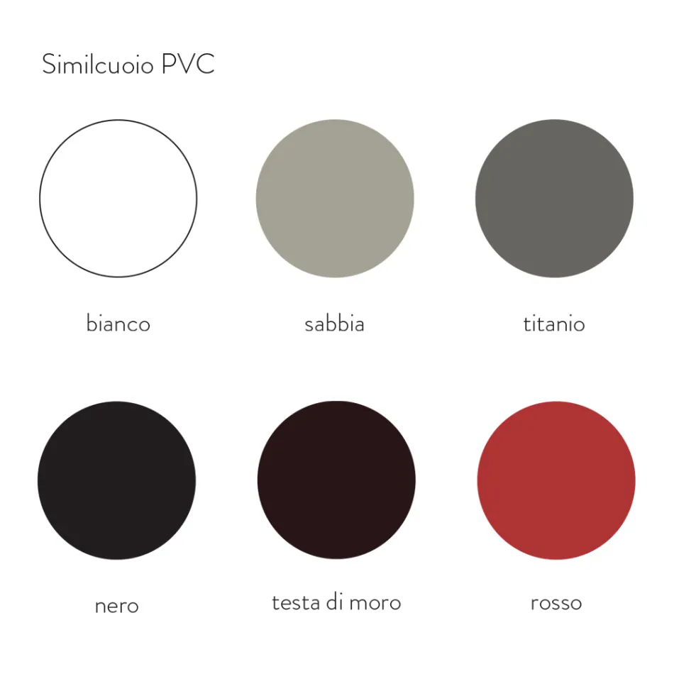 Metalen eetkamerstoel bekleed met kunstleer, 4 stuks - Nadia Viadurini