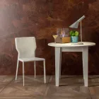 Metalen eetkamerstoel bekleed met kunstleer, 4 stuks - Titty Viadurini