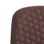 Eetkamerstoel in microvezel en mat zwart metaal 4 stuks - Jake Viadurini