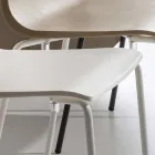 Eetkamerstoel in polypropyleen met metalen onderstel, 4 stuks - Alina Viadurini