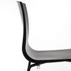 Eetkamerstoel in polypropyleen met metalen onderstel, 4 stuks - Alina Viadurini