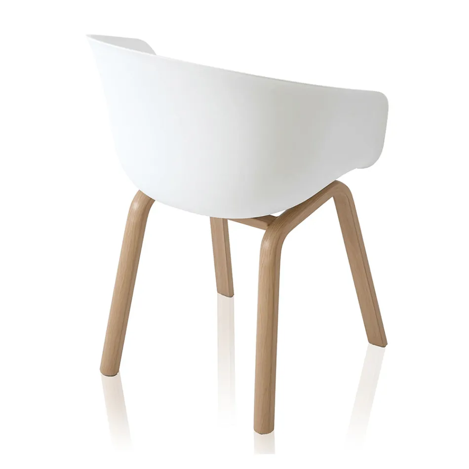 Eetkamerstoel in polypropyleen en metaal 4 stuks - Severina Viadurini