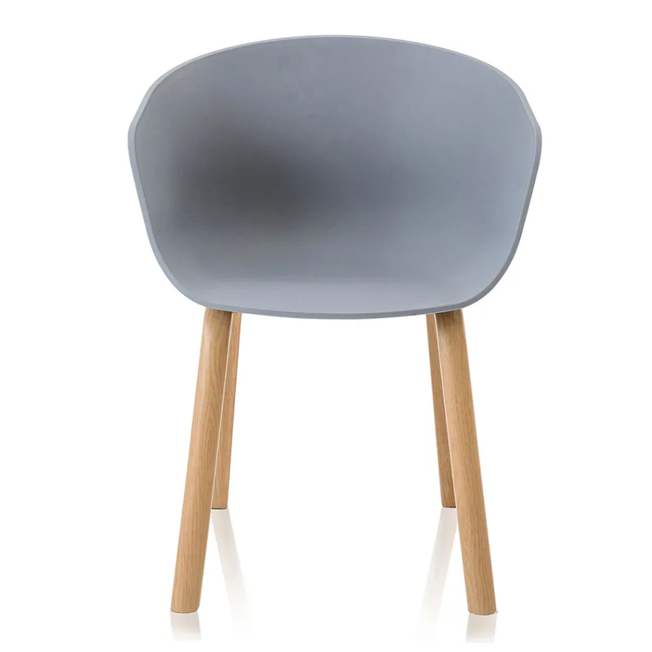 Eetkamerstoel in polypropyleen en metaal 4 stuks - Severina Viadurini