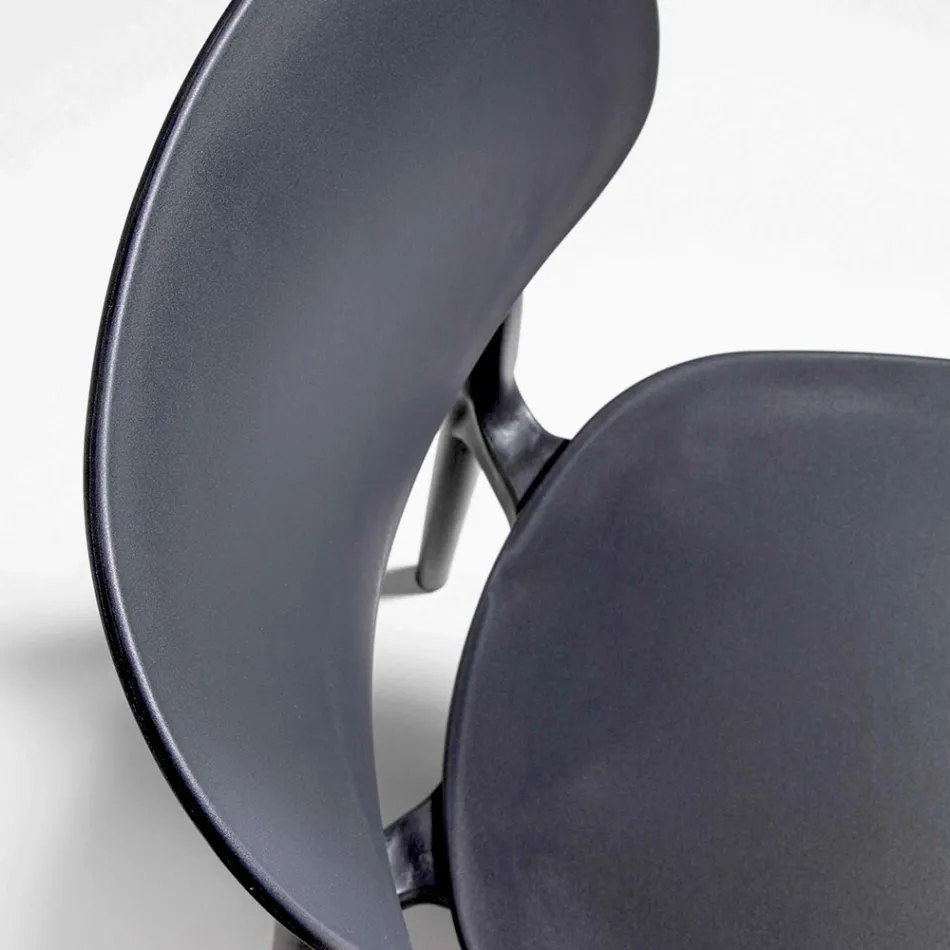 Stapelbare polypropyleen eetkamerstoel, 4 stuks - Zagreb Viadurini