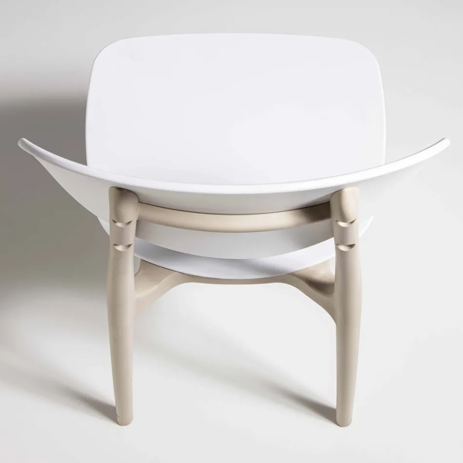 Stapelbare polypropyleen eetkamerstoel, 4 stuks - Zagreb Viadurini