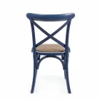 Eetkamerstoel in rotan en hout Klassiek design Homemotion - Meridia Viadurini