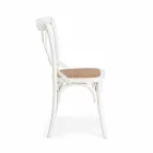 Eetkamerstoel in rotan en hout Klassiek design Homemotion - Meridia Viadurini