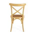 Eetkamerstoel in rotan en hout Klassiek design Homemotion - Meridia Viadurini