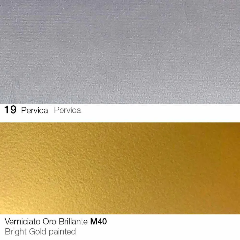 Stoffen eetkamerstoel met gouden poten Made in Italy - Marchesi Viadurini