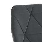 Eetkamerstoel in stof en goudkleurig metaal 4 stuks - Smeralda Viadurini