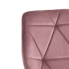 Eetkamerstoel in stof en goudkleurig metaal 4 stuks - Smeralda Viadurini