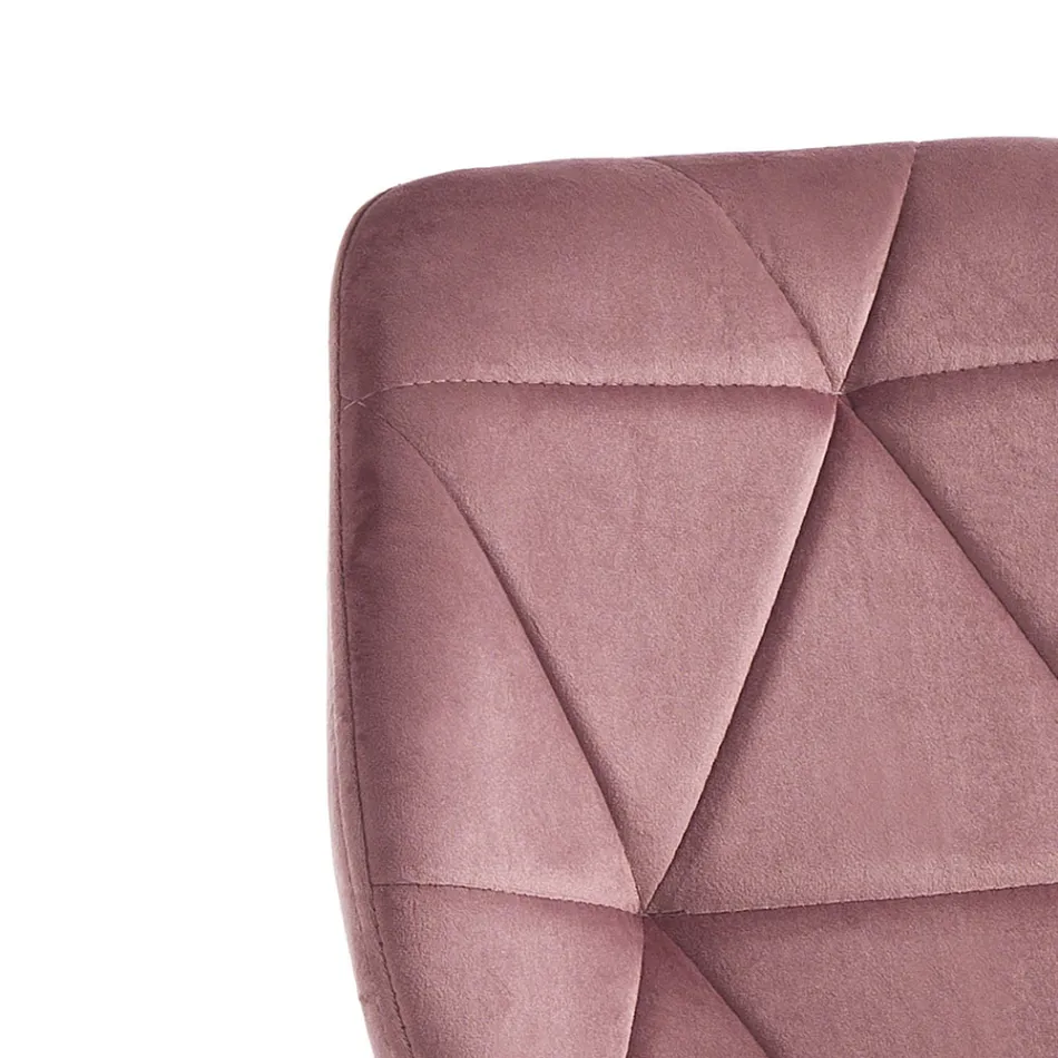 Eetkamerstoel in stof en goudkleurig metaal 4 stuks - Smeralda Viadurini