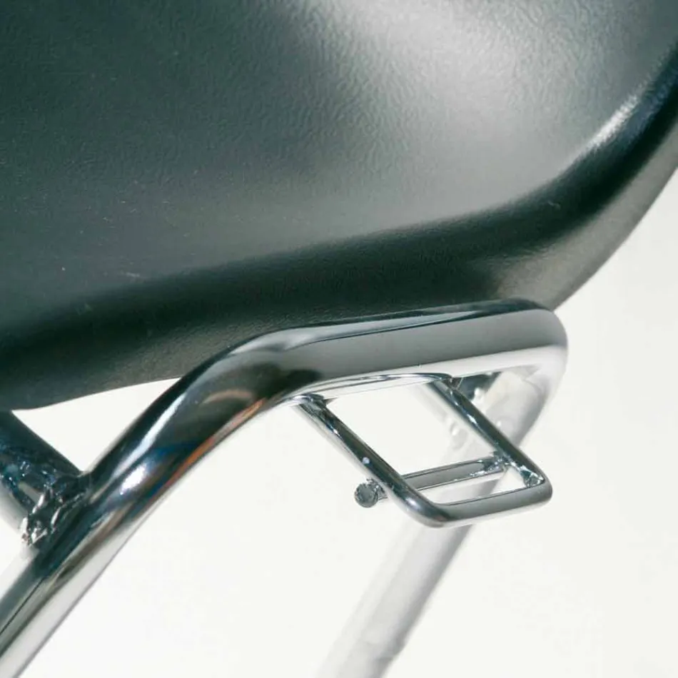 Vergaderzaalstoel of moderne vergaderruimte in metaal en zwart ABS - Zetica Viadurini