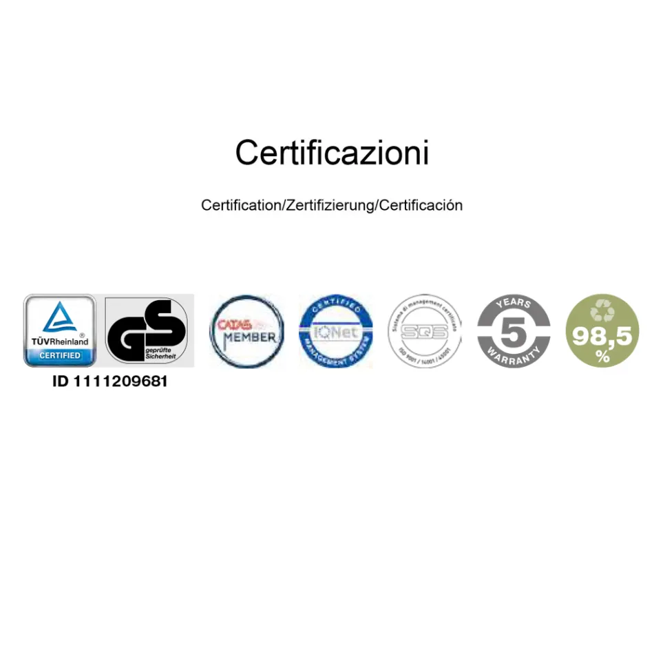 Draaibare ergonomische design bureaustoel met armleuningen en wielen - Meliva Viadurini