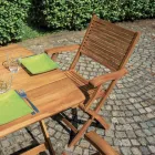 Opvouwbare buitenstoel van acaciahout met optionele armleuningen - Fontana Viadurini