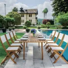 Outdoor klapstoel van acaciahout en textiel - Perfect Viadurini