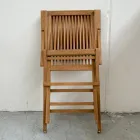 Opvouwbare buitenstoel van teakhout met armleuningen – Yggdrasil Viadurini