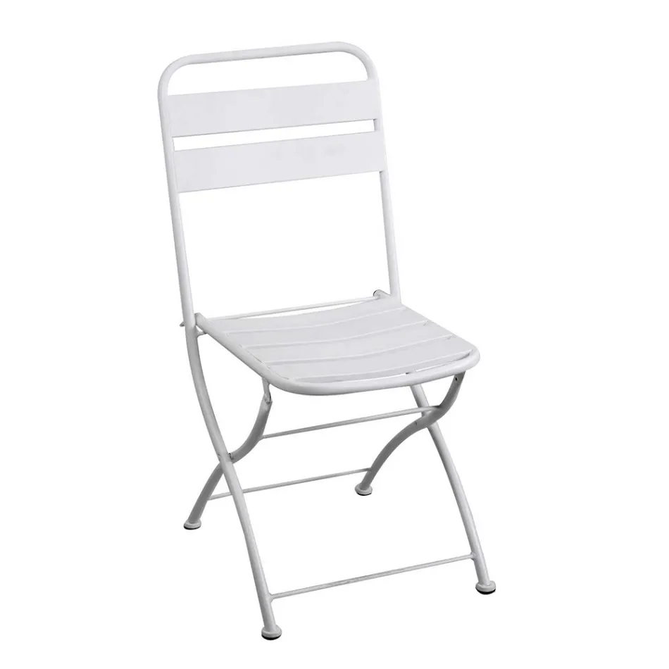 Opvouwbare tuinstoel volledig van metaal - Lint Viadurini