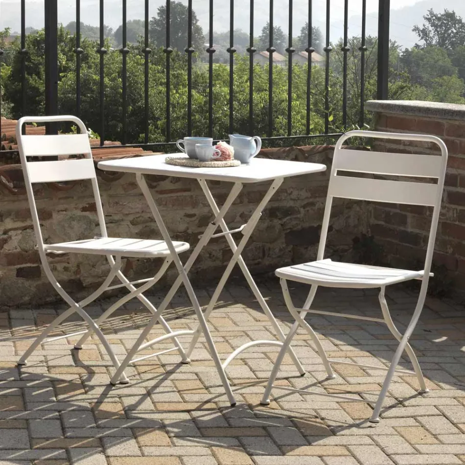 Opvouwbare tuinstoel volledig van metaal - Lint Viadurini