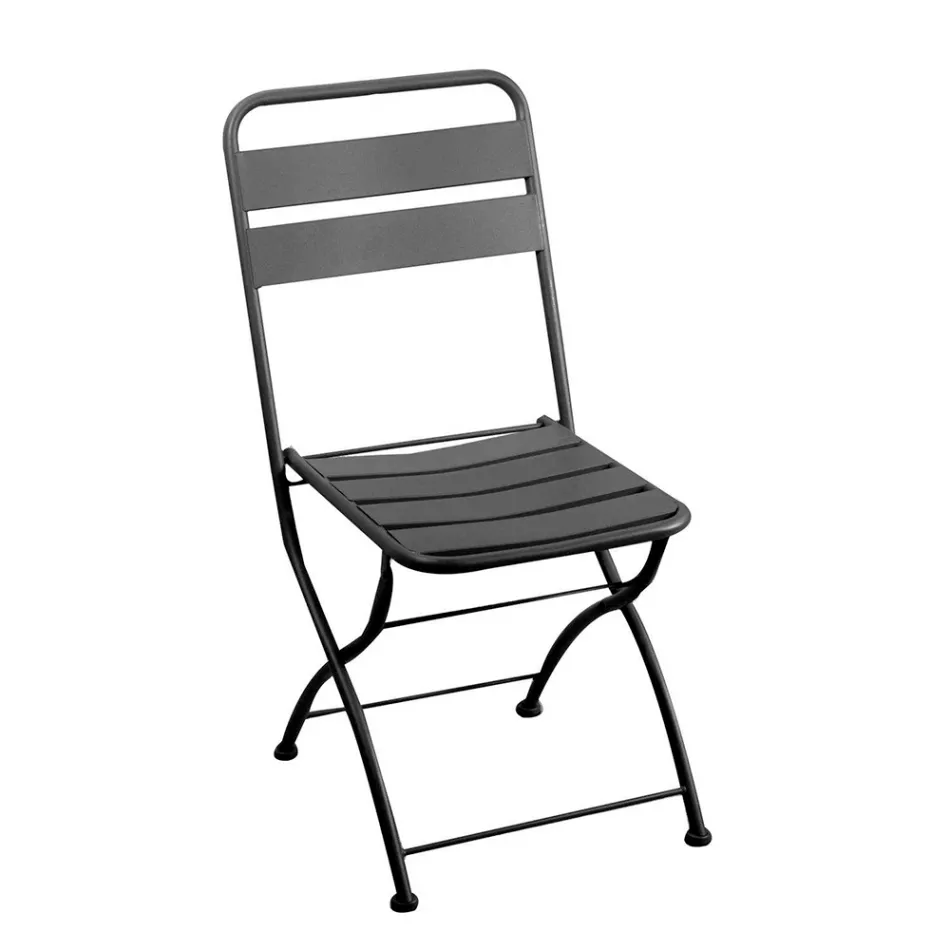 Opvouwbare tuinstoel volledig van metaal - Lint Viadurini